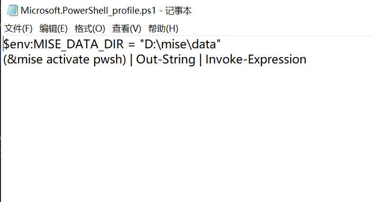修改mise环境变量
