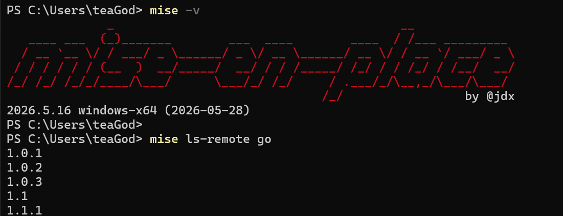 查看可用 golang 版本